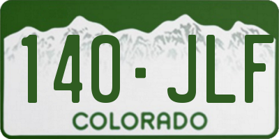 CO license plate 140JLF