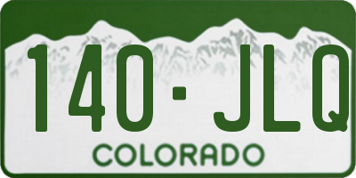 CO license plate 140JLQ