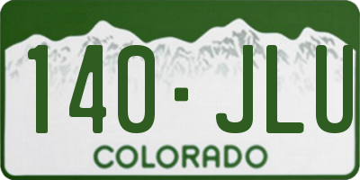 CO license plate 140JLU
