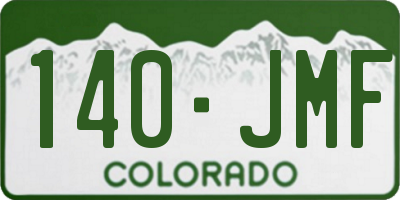 CO license plate 140JMF
