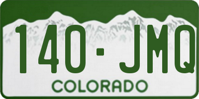 CO license plate 140JMQ