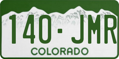 CO license plate 140JMR