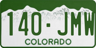CO license plate 140JMW