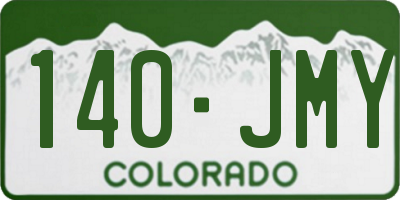 CO license plate 140JMY
