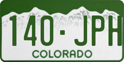 CO license plate 140JPH