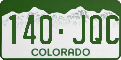 CO license plate 140JQC
