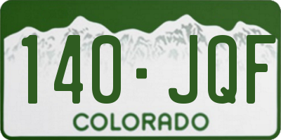 CO license plate 140JQF