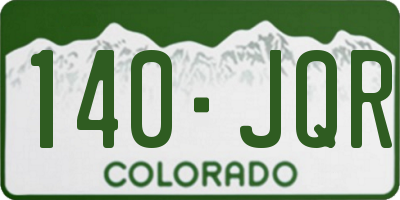 CO license plate 140JQR