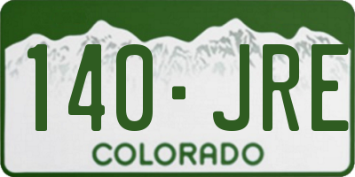 CO license plate 140JRE