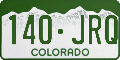 CO license plate 140JRQ