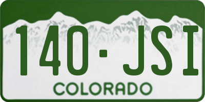 CO license plate 140JSI