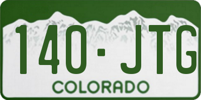 CO license plate 140JTG