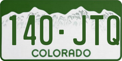 CO license plate 140JTQ
