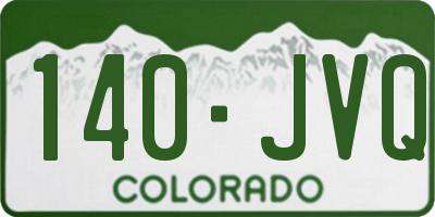 CO license plate 140JVQ