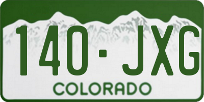 CO license plate 140JXG