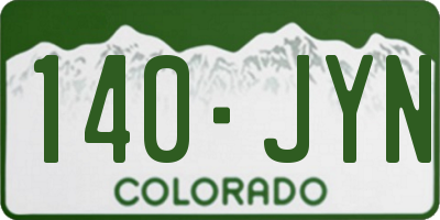 CO license plate 140JYN