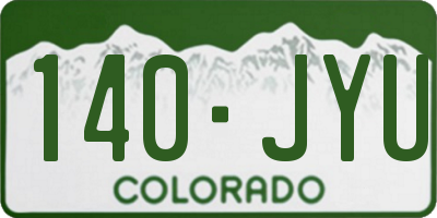 CO license plate 140JYU
