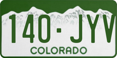 CO license plate 140JYV