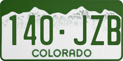 CO license plate 140JZB