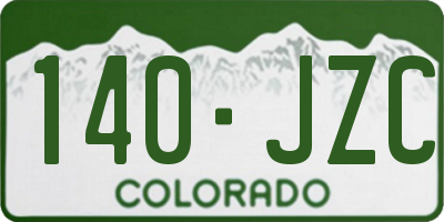 CO license plate 140JZC