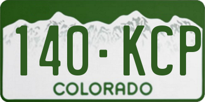 CO license plate 140KCP
