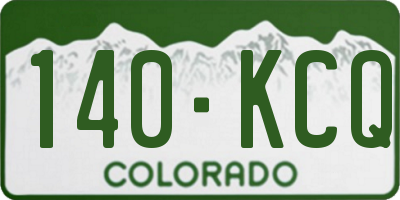 CO license plate 140KCQ