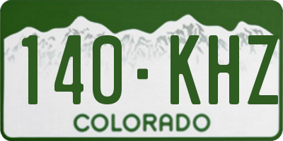 CO license plate 140KHZ