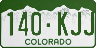 CO license plate 140KJJ