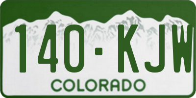 CO license plate 140KJW