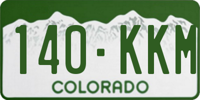 CO license plate 140KKM