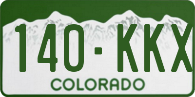 CO license plate 140KKX