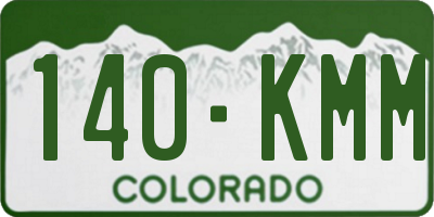 CO license plate 140KMM