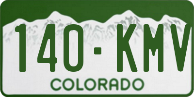 CO license plate 140KMV