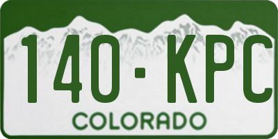 CO license plate 140KPC