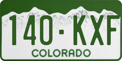 CO license plate 140KXF