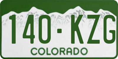 CO license plate 140KZG