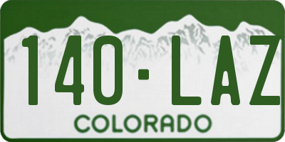 CO license plate 140LAZ