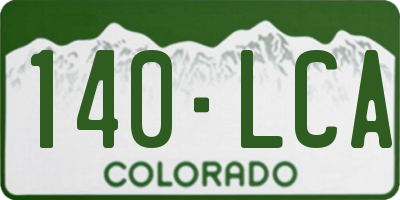 CO license plate 140LCA