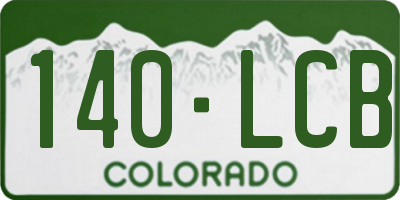 CO license plate 140LCB