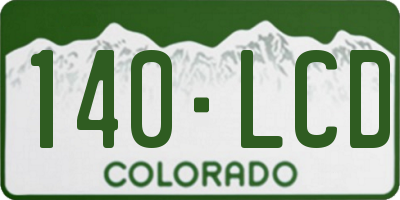 CO license plate 140LCD