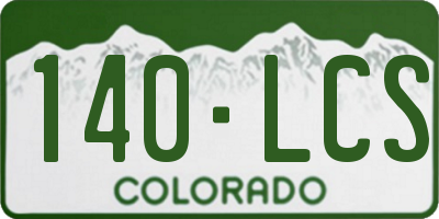 CO license plate 140LCS
