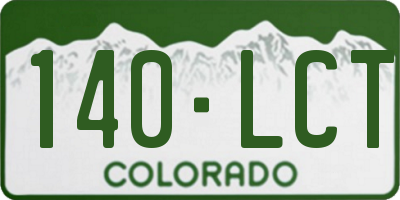 CO license plate 140LCT