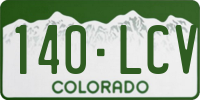 CO license plate 140LCV