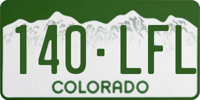 CO license plate 140LFL