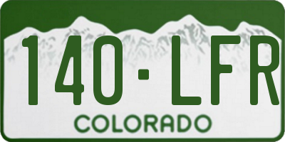 CO license plate 140LFR