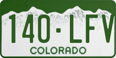CO license plate 140LFV