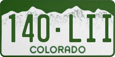 CO license plate 140LII