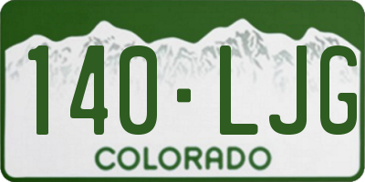 CO license plate 140LJG