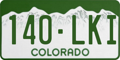 CO license plate 140LKI