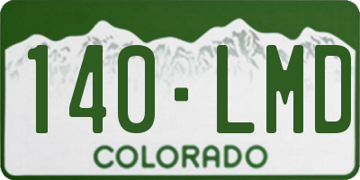 CO license plate 140LMD